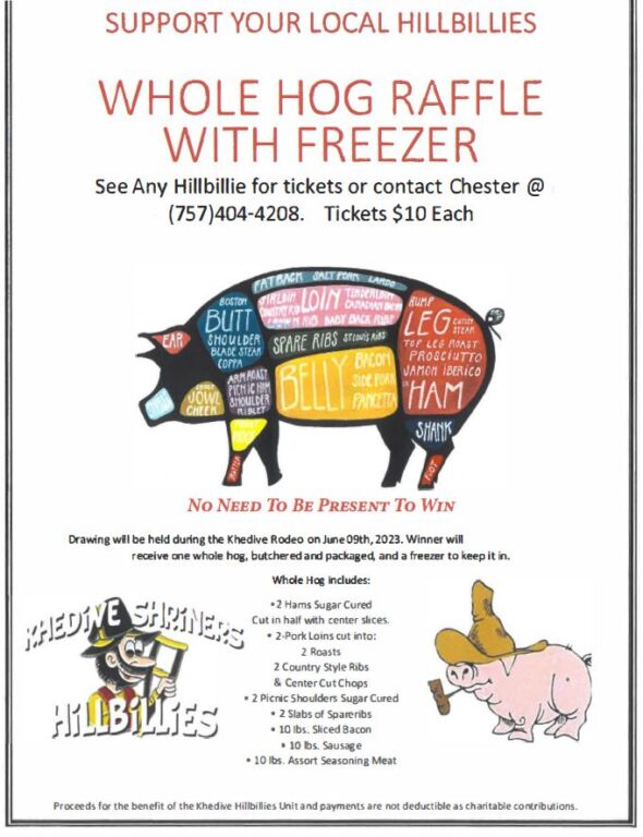 Khedive Hillbillies Whole Hog Raffle – Khedive Shriners